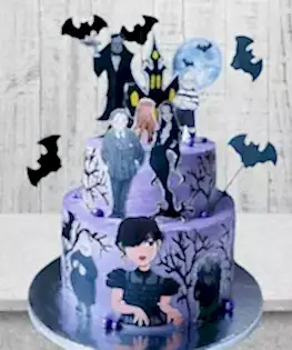 Торт танец Уэнсдей в два яруса