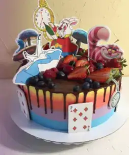 Торт Алиса в стране чудес №4