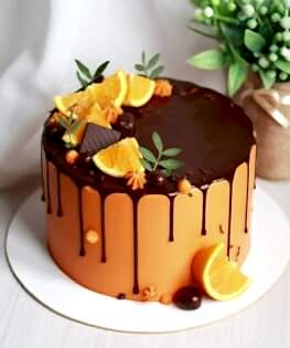 Торт с апельсином и шоколадом