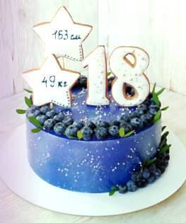 Торт девушке на 18 лет