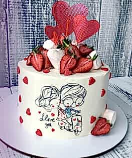 Торт Я люблю тебя