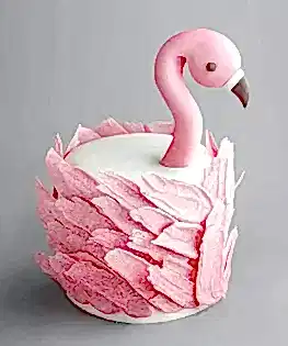 Торт в виде фламинго