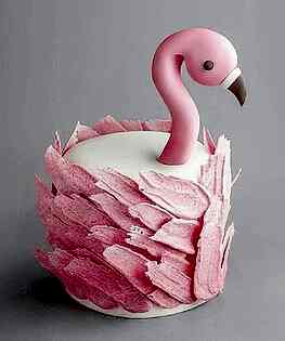 Торт в виде фламинго