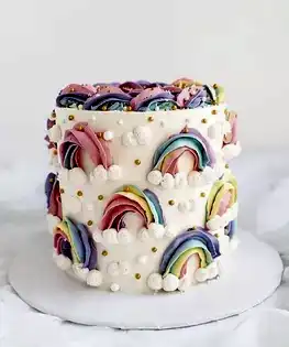 Детский торт с радугой