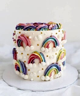 Детский торт с радугой