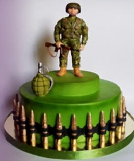 Торт с военной тематикой