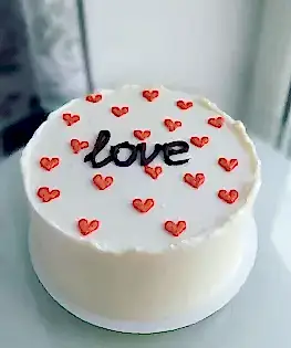 Торт на 14 февраля №11