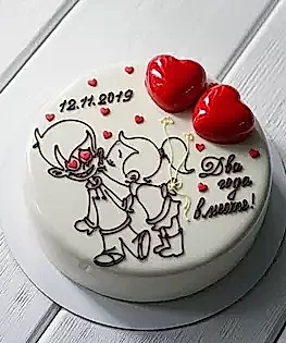 Торт на 14 февраля №15