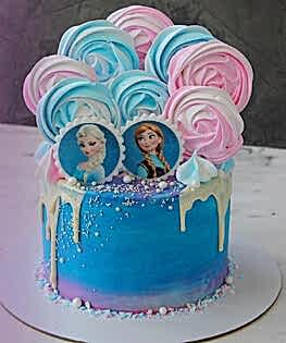 Торт с Эльзой и Анной