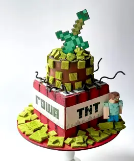 Торт MineCraft №12