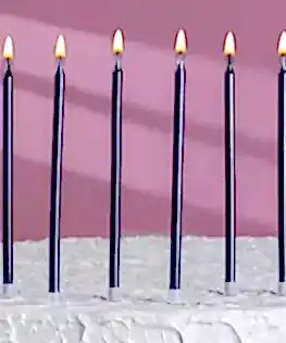 Свечи для торта №2 (черные высокие)