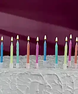 Свечи для торта №10  (неон)