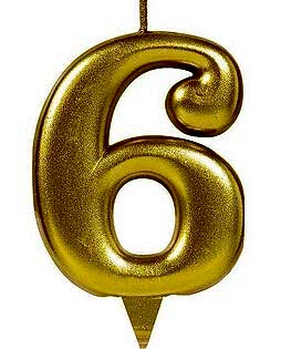 Свечи-цифры №6