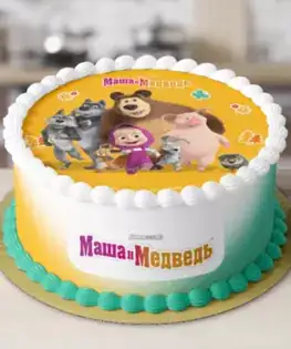Торт Маша и медведь №2