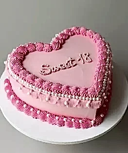 Торт в стиле Ламбет в форме сердца