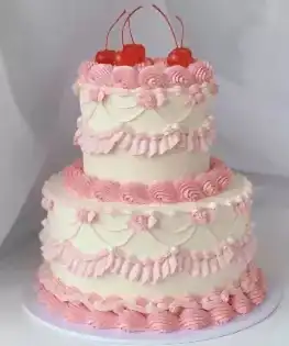 Двухъярусный торт в стиле Ламбет