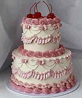 Двухъярусный торт в стиле Ламбет
