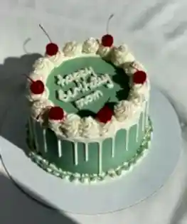 Зеленый торт в стиле Ламбет
