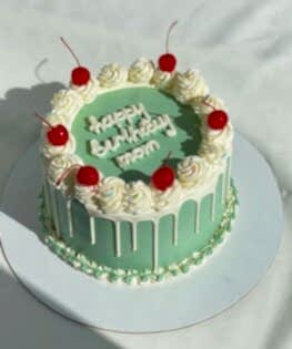 Зеленый торт в стиле Ламбет