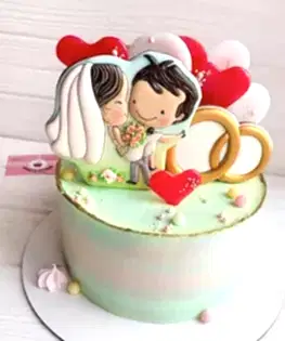 Свадебный торт с пряниками Love is