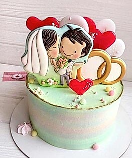 Свадебный торт с пряниками Love is