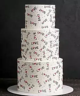 Свадебный торт с надписями 