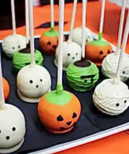 Кейк-попсы на Хеллоуин перевернутые
