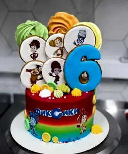 Торт Фиксики с пряниками