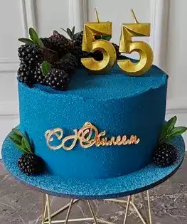 Торт синий на юбилей