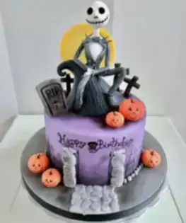 Торт на Хэллоуин с Джеком и тыквами
