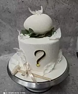 Торт с яйцом на Гендер пати