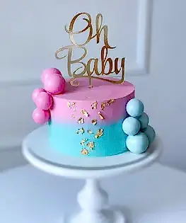 Торт на Гендер-пати с шоколадными шарами