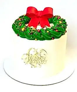 Новогодний торт с бантиком