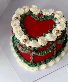 Новогодний торт в стиле Ламбет