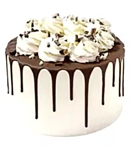 Торт с подтеками и барашками