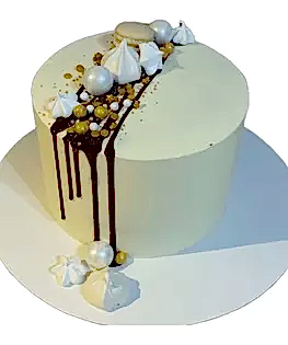 Торт с безе и шоколадом