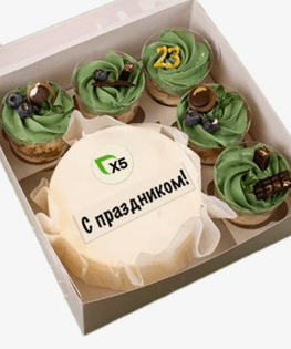 Набор десертов с вашим логотипом на 23 февраля