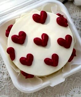 Бенто торт с сердцами