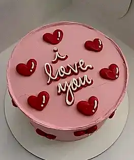 Торт на 14 февраля с объемной надписью