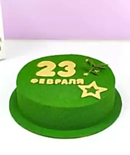 Торт на 23 февраля в велюре