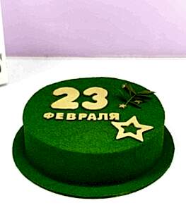 Торт на 23 февраля в велюре