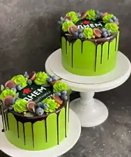Зеленый торт на 23 февраля