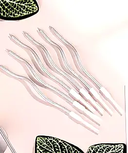 Свечи для торта волнистые серебро высокие