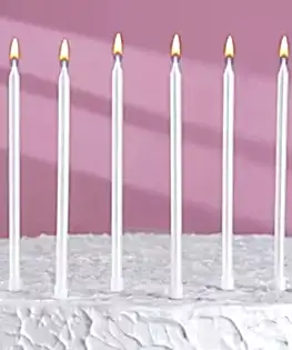 Свечи для торта белые высокие