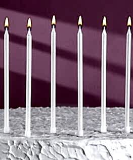 Свечи для торта белые высокие