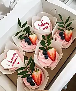 Капкейки на 8 марта №2