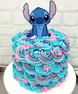 Торт Лило и Стич с рюшами