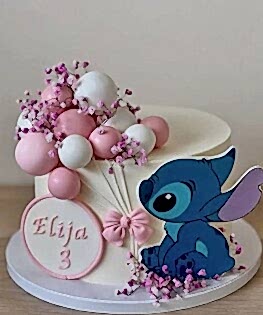 Торт Лило и Стич с шариками