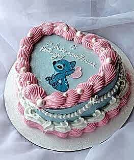 Торт Лило и Стич в стиле Ламбет