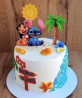 Торт Лило и Стич с топперами